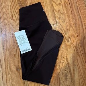 lululemon NTW french press wunder under high rise crop 23” SCALLOP! size 4